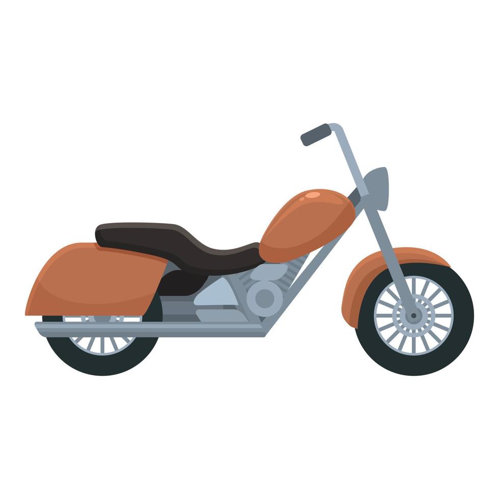 Chopper ride icon cartoon vector. Bike road vector