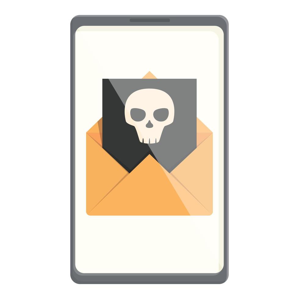 Mail hacker attack icon cartoon vector. Cyber fraud vector