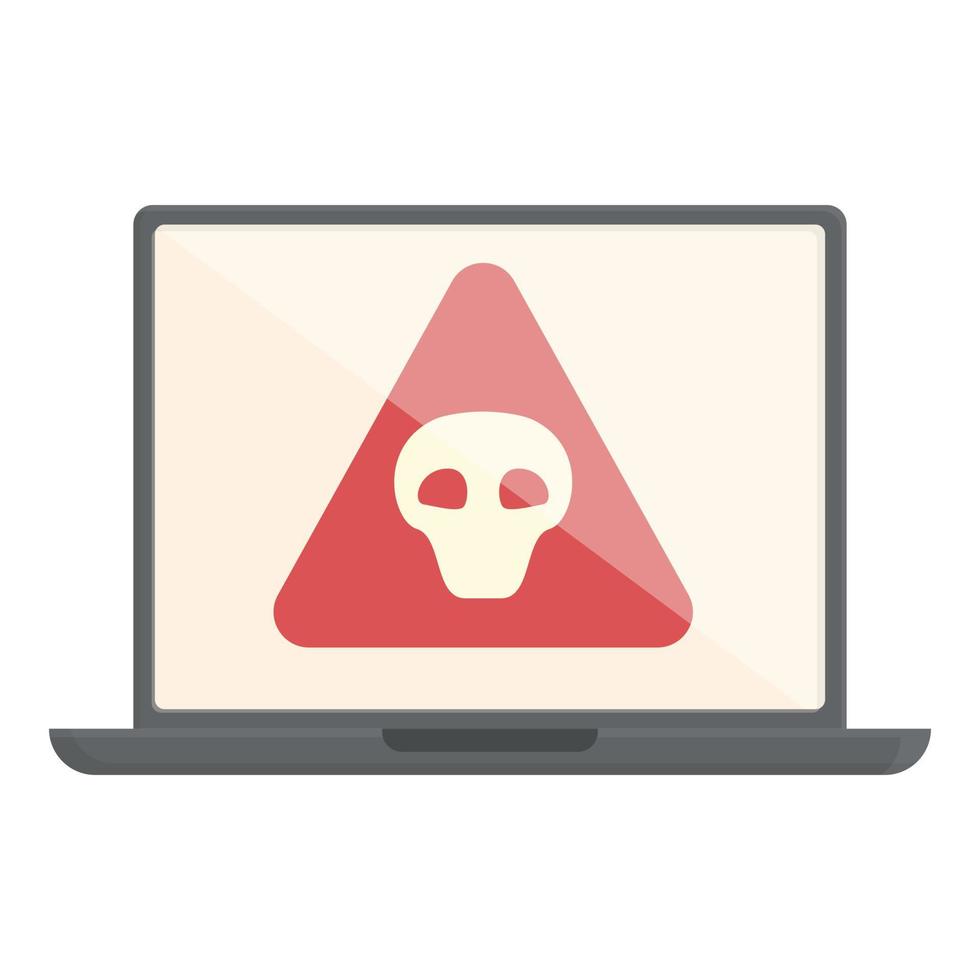 ordenador portátil estafa icono dibujos animados vector. fraude ataque vector