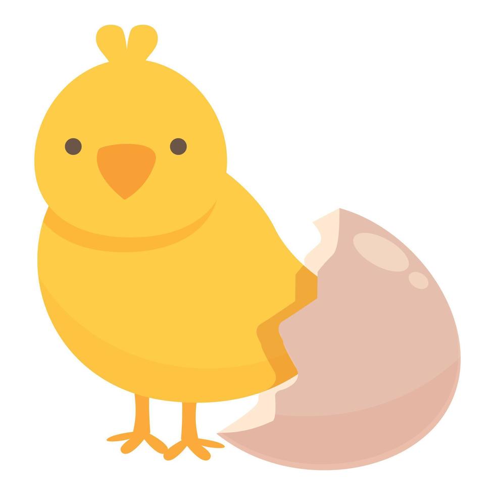 pollo eclosión icono dibujos animados vector. polluelo bebé vector