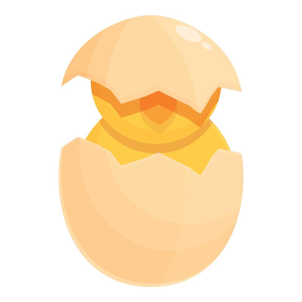 pollo pájaro eclosión icono dibujos animados vector. Pascua de Resurrección huevo vector