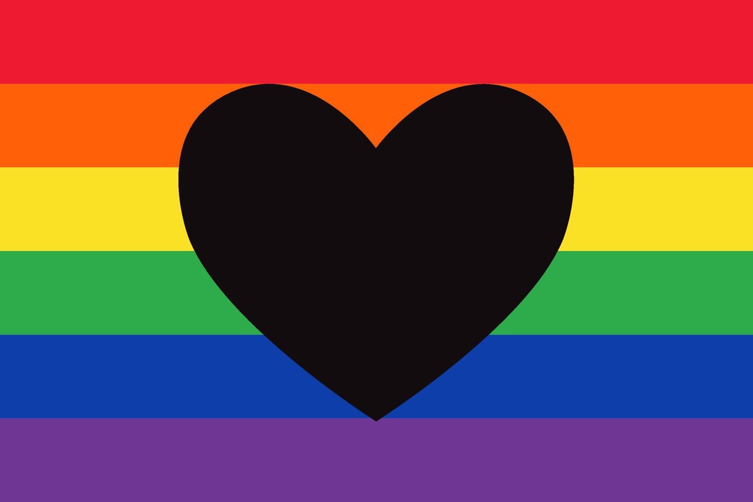 Heart love supporting Lgbt community vector illustration.