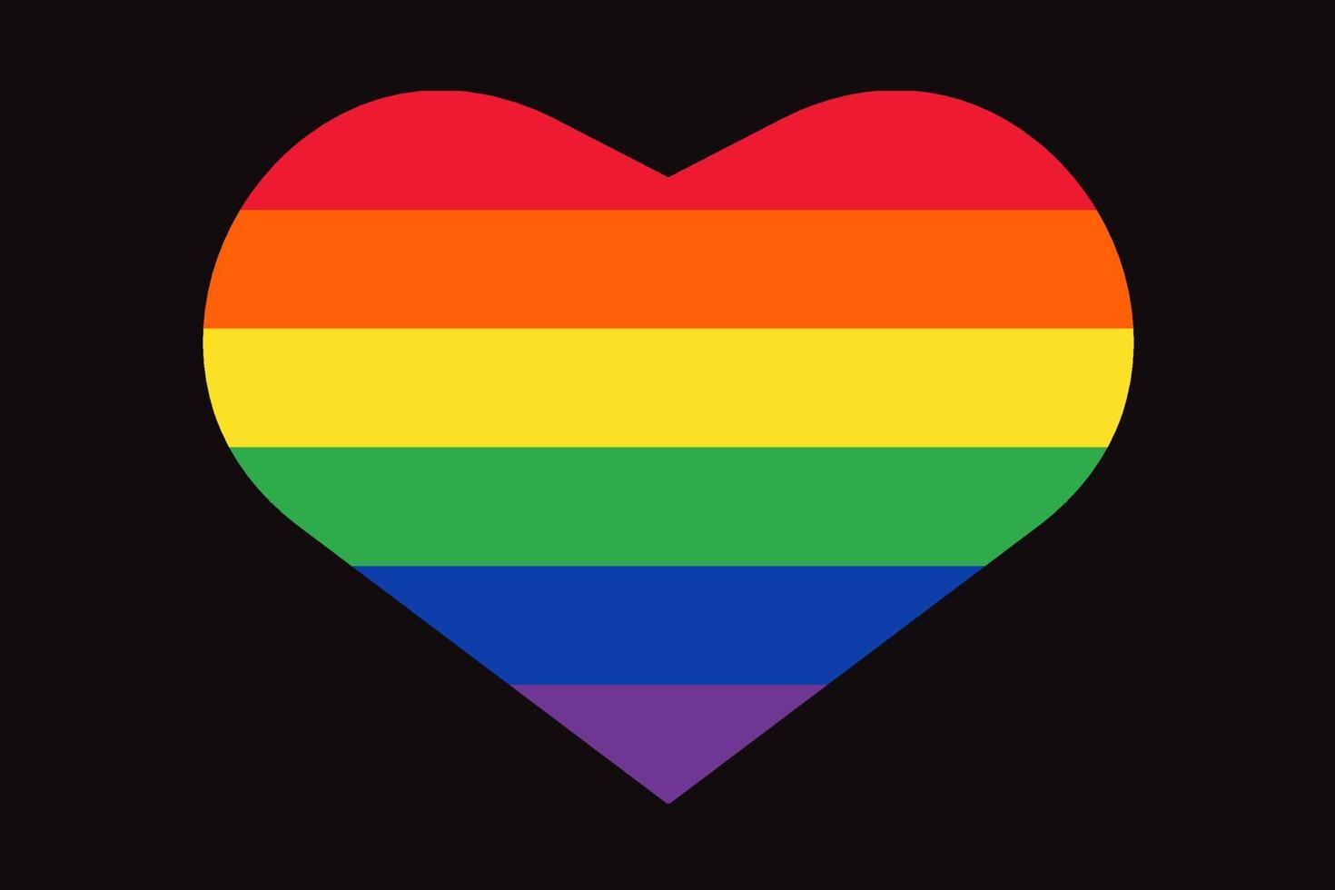 Heart love supporting Lgbt community vector illustration.