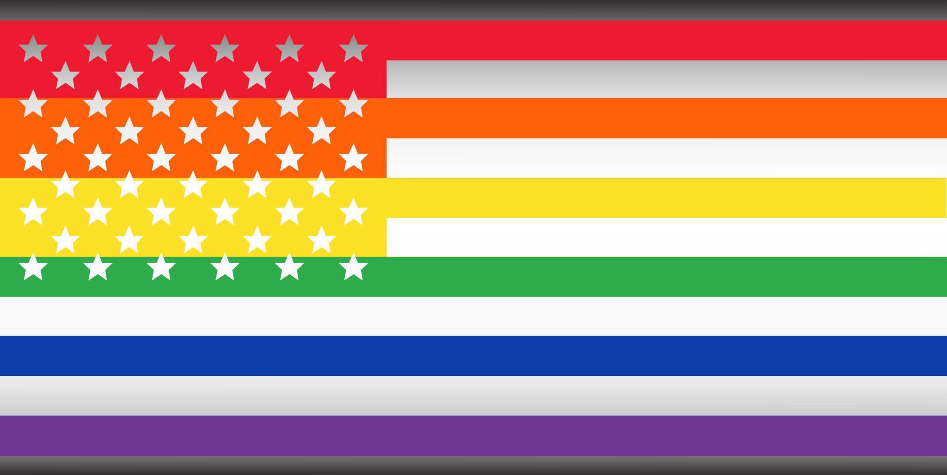 Lgbt flag vector illustration. Rainbow Pride Flag symbol of the gay and lesbian movement