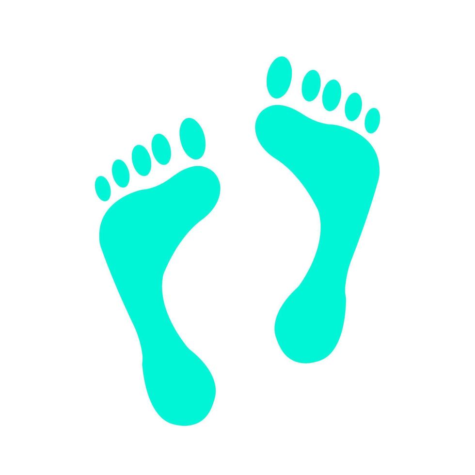 Vector print of human foot isolated