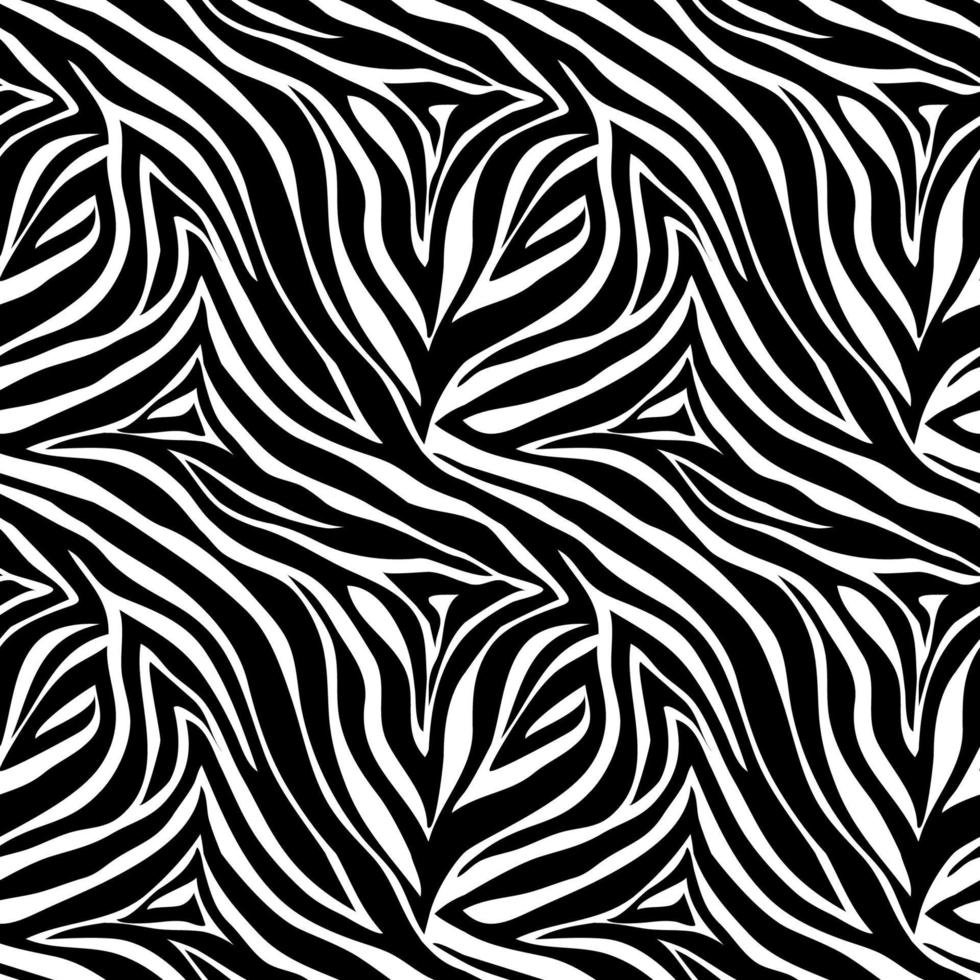 Vector animal print. Zebra ornament. Seamless pattern