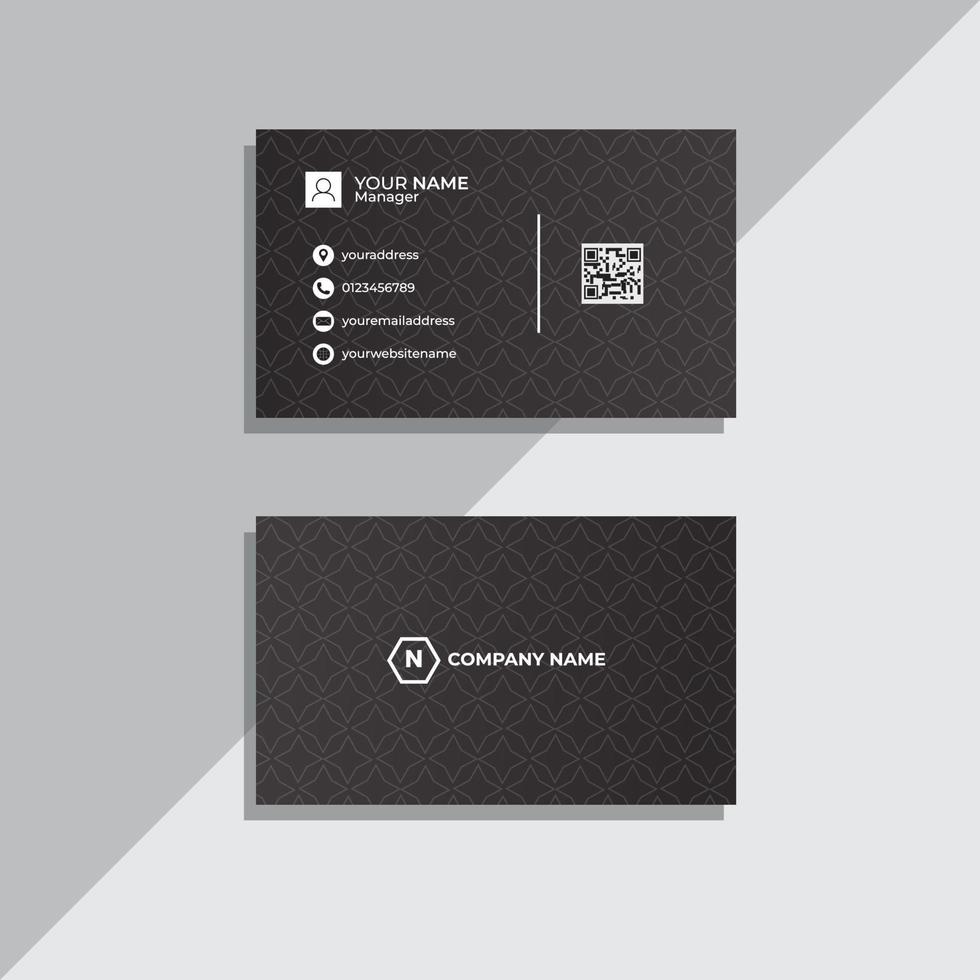 free vector business card template, modern and clean business card design