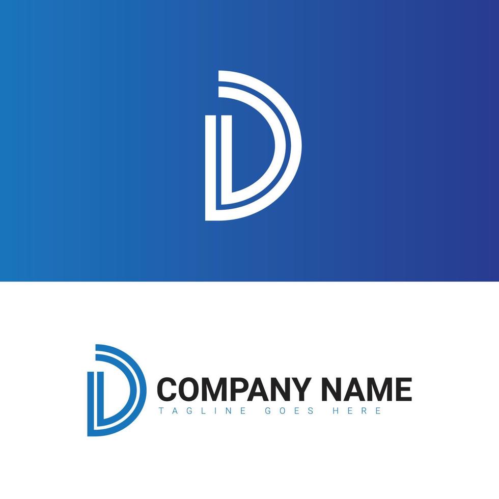 d logo, d letter logo design, logo template vector