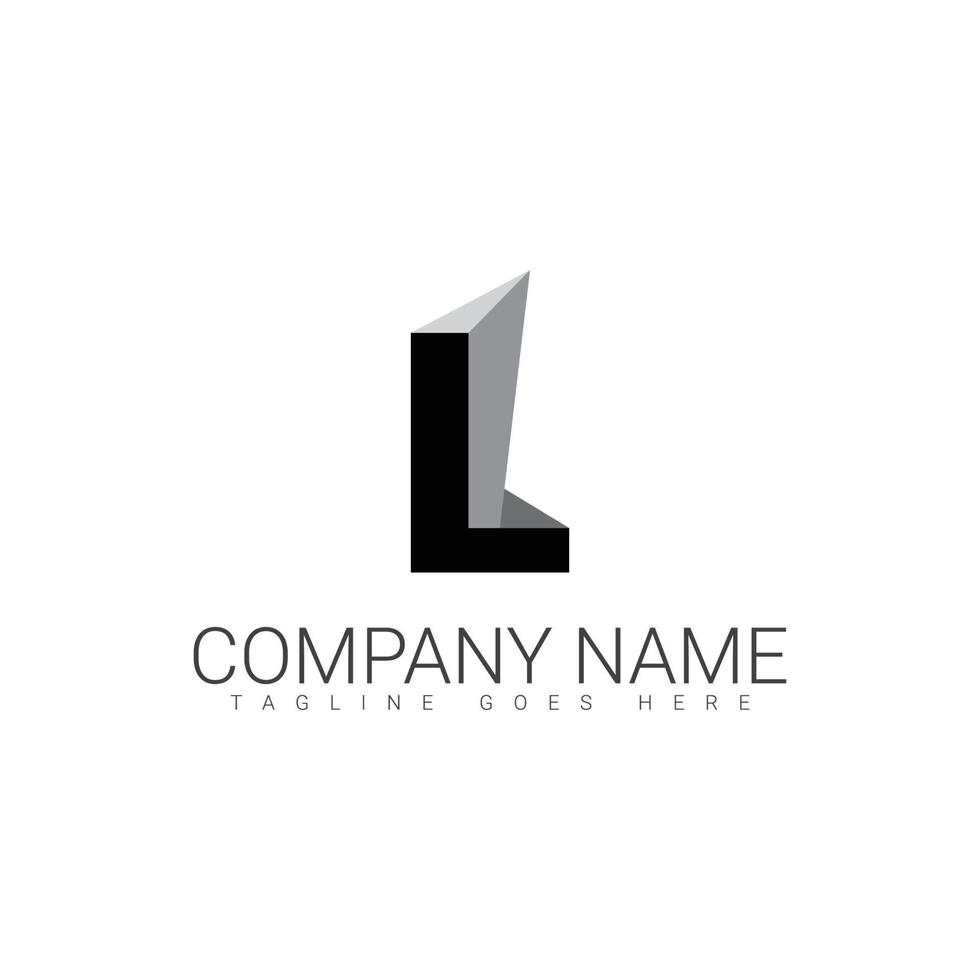 l logo, l letter logo design, l initial logo vector