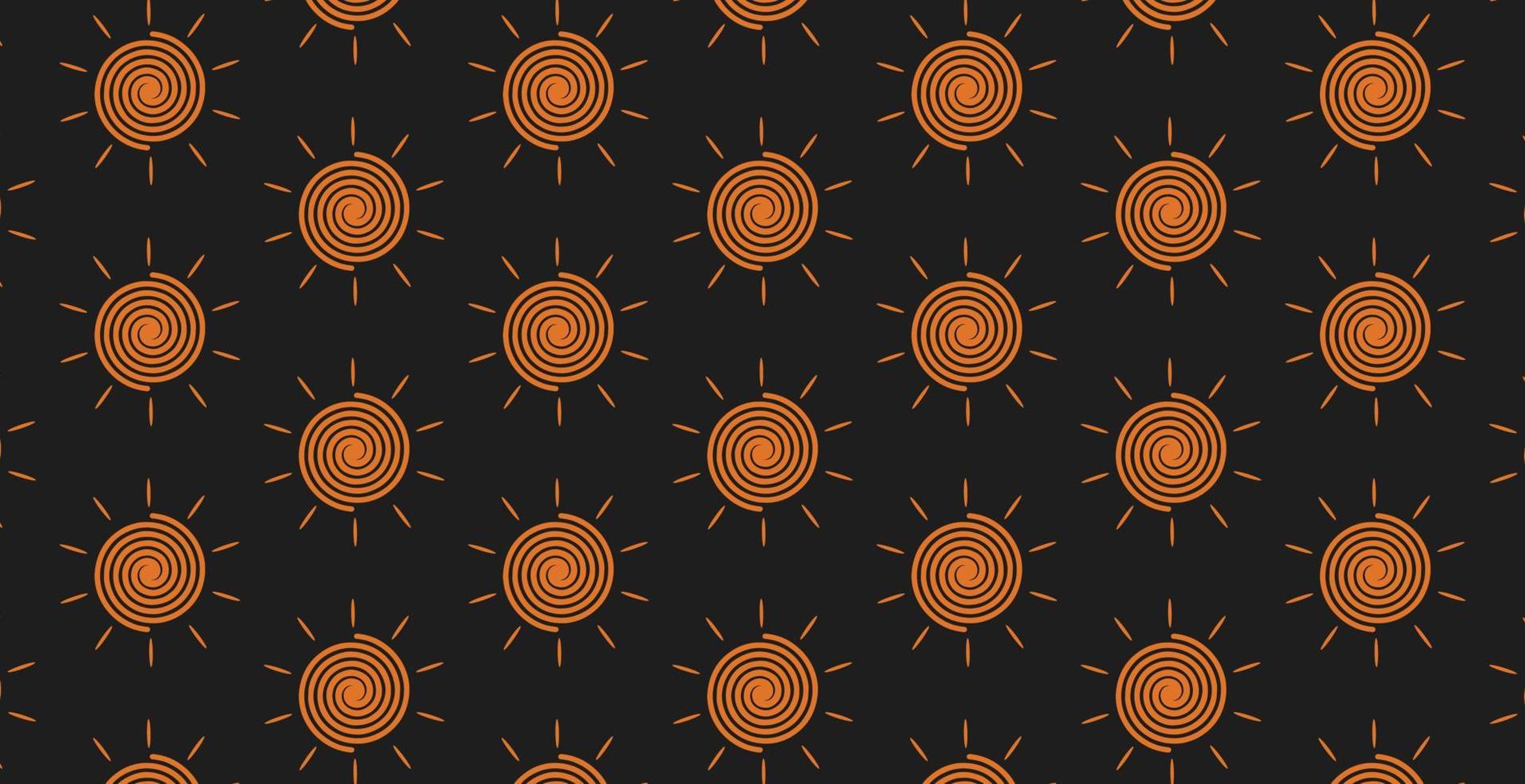 ethnic traditional pattern with sun motif vector