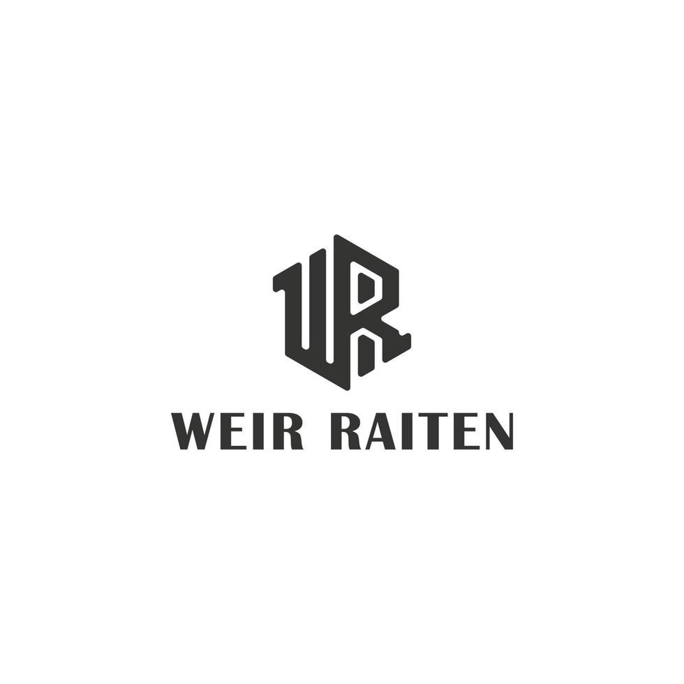 resumen inicial letra wr o rw logo en negro color aislado en blanco antecedentes aplicado para negocio y entretenimiento logo además adecuado para el marcas o empresas tener inicial nombre rw o wr. vector