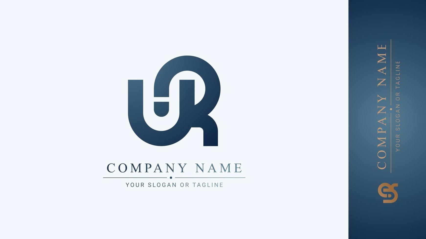 Vector initial ur logo design