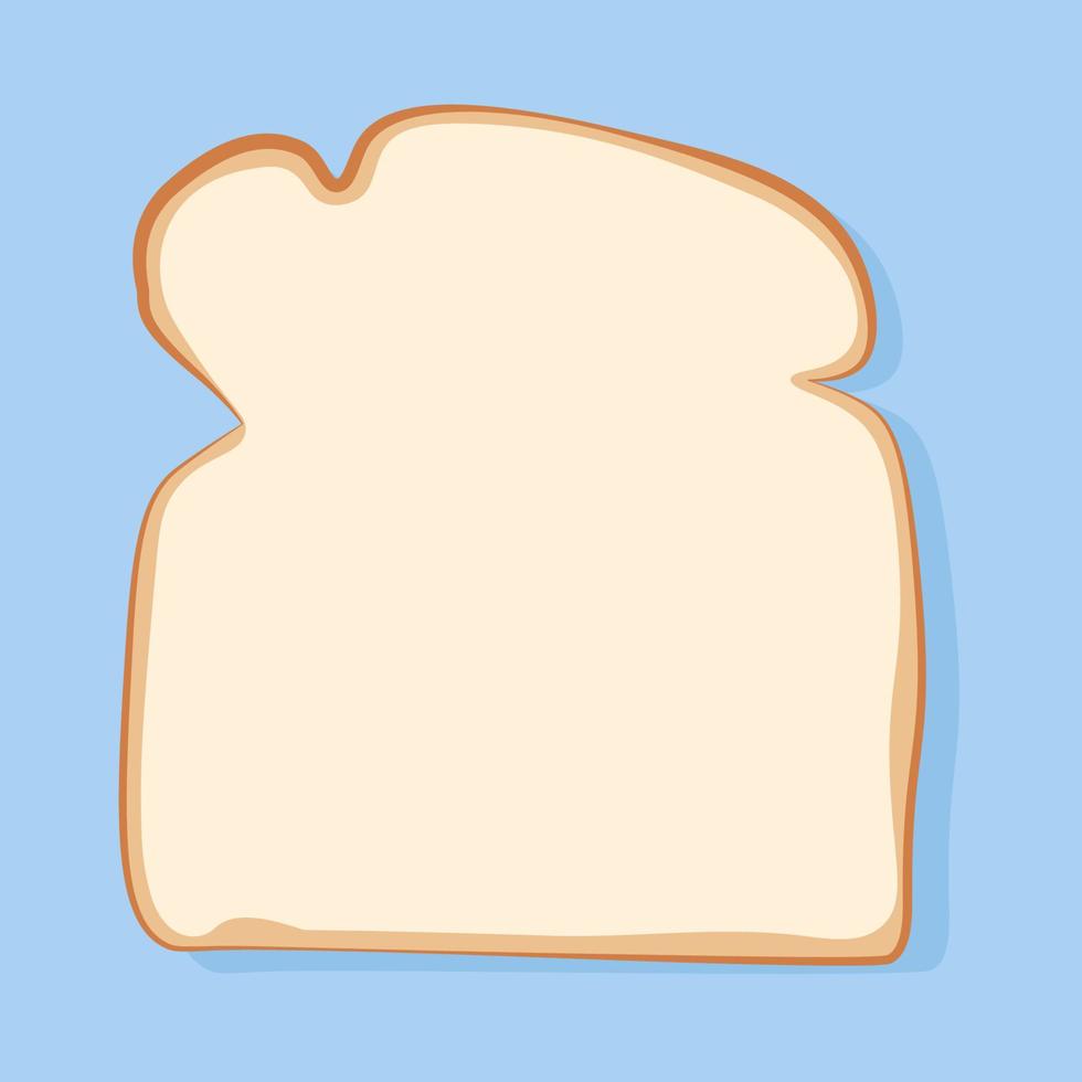 Slice of toast bread on a blue background vector