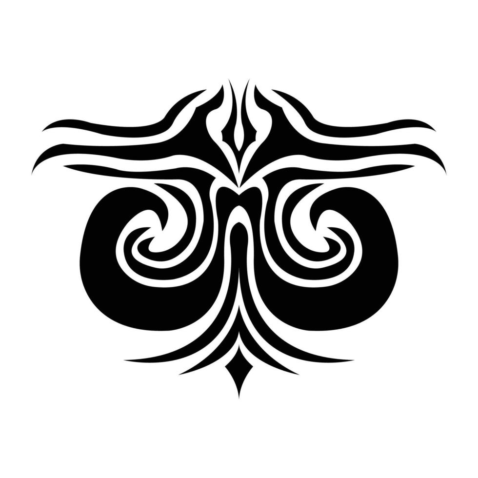 tatuaje tribal simetría ornamento vector