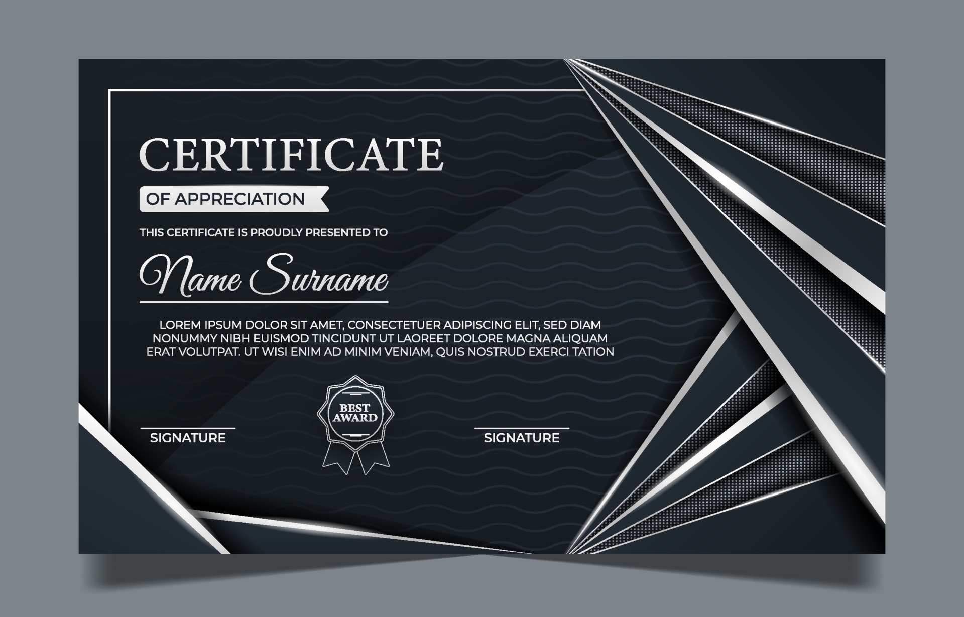 Certificate of Appreciation Background 21450025 Vector Art at Vecteezy