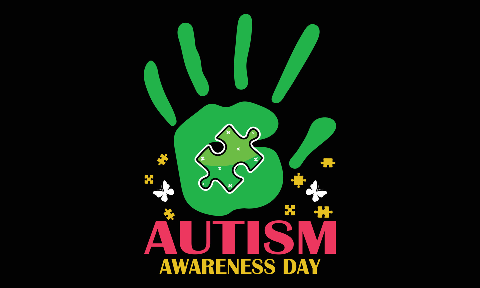 Happy Autism Awareness Day TShirt Design. Autism Awareness Day