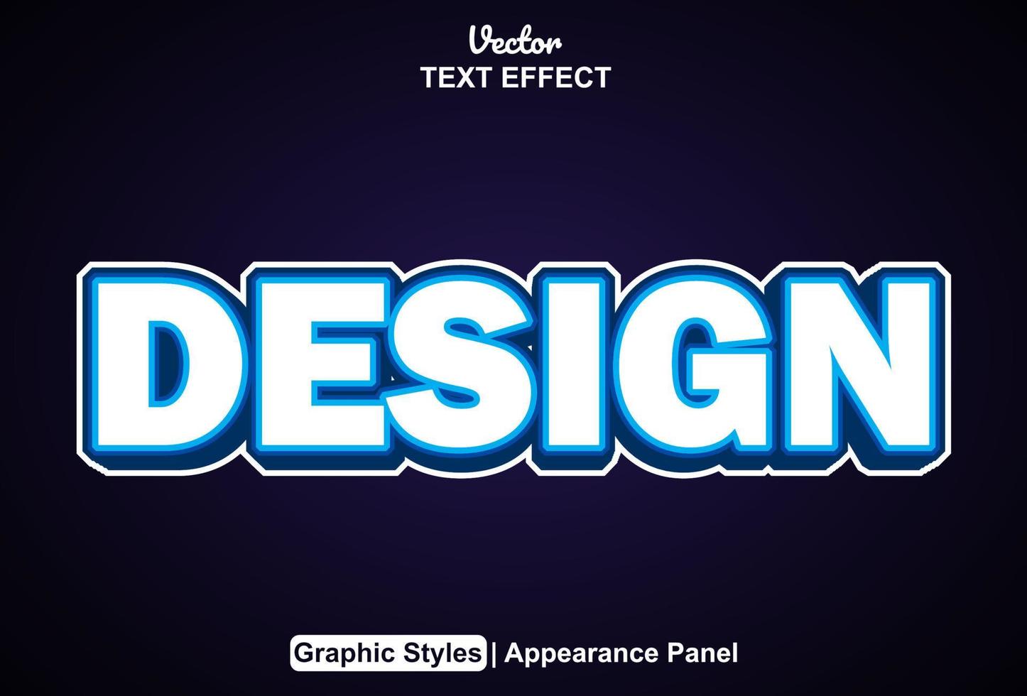 design text effect with graphic style and editable. vector