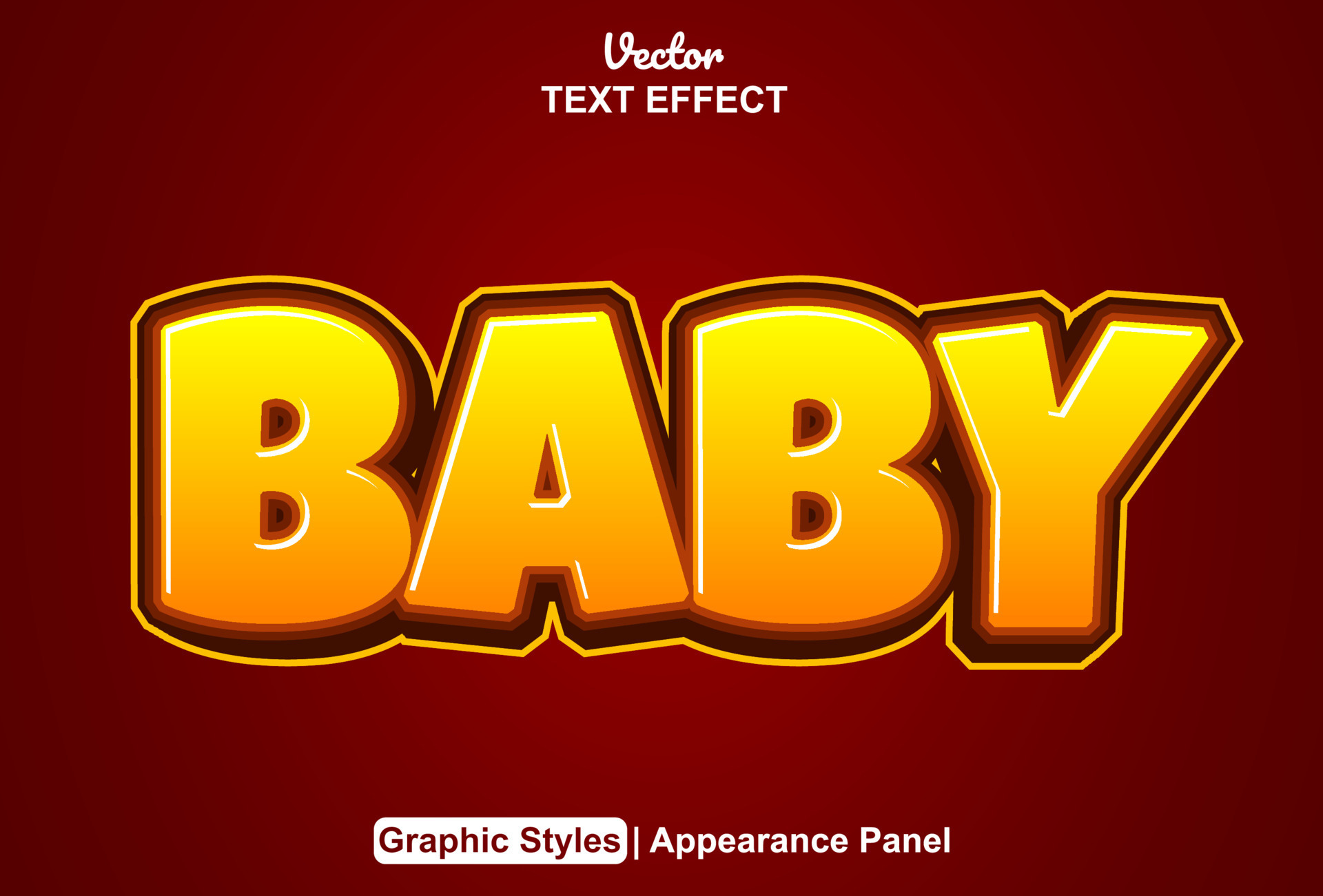 Baby Text Effect With Orange Graphic Style And Editable 21450197 Vector baby-text-effect-generator