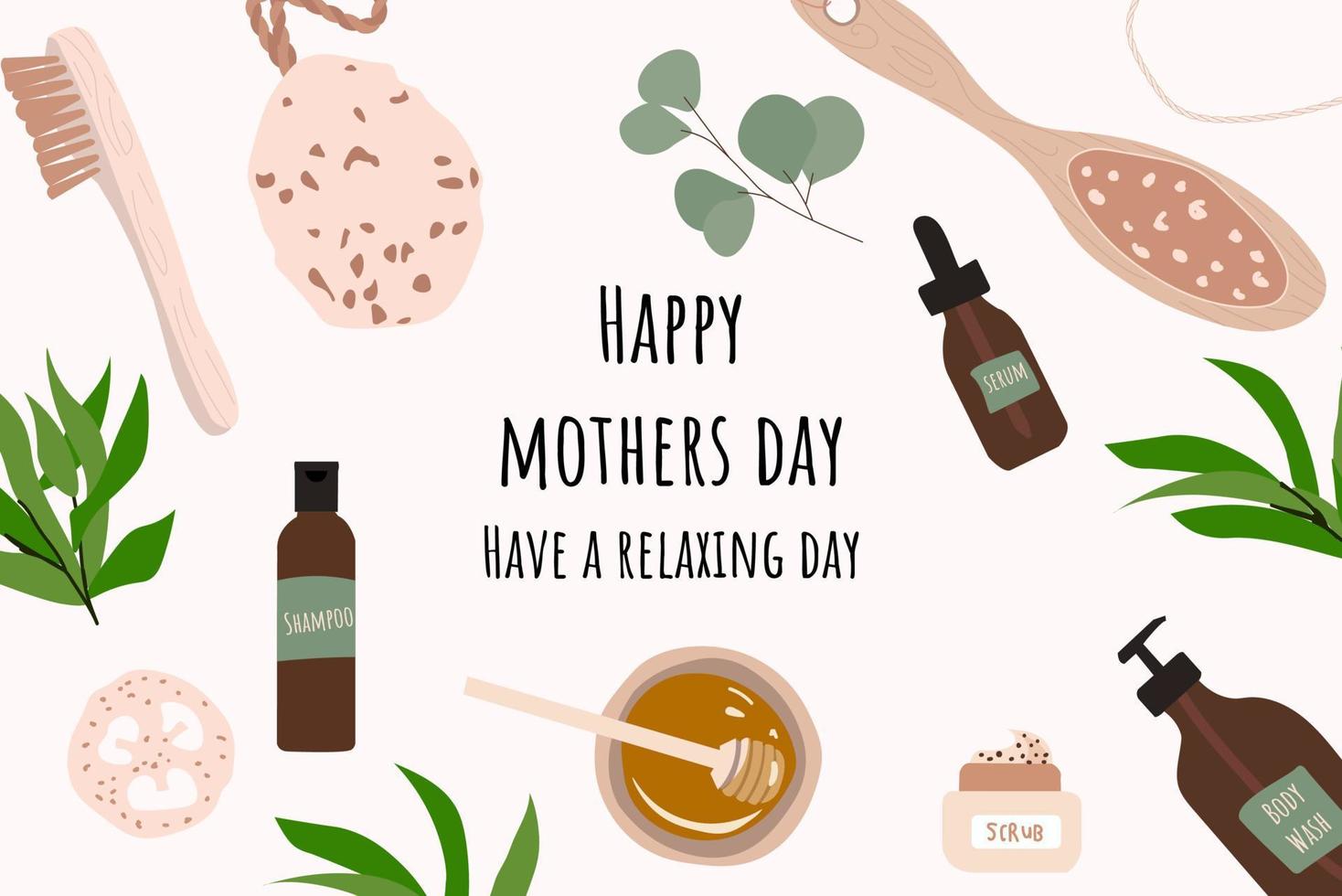 mothers day self care  background vector