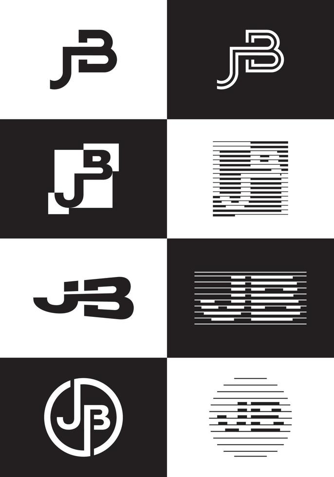 Letter JB Creative Logo Collection vector