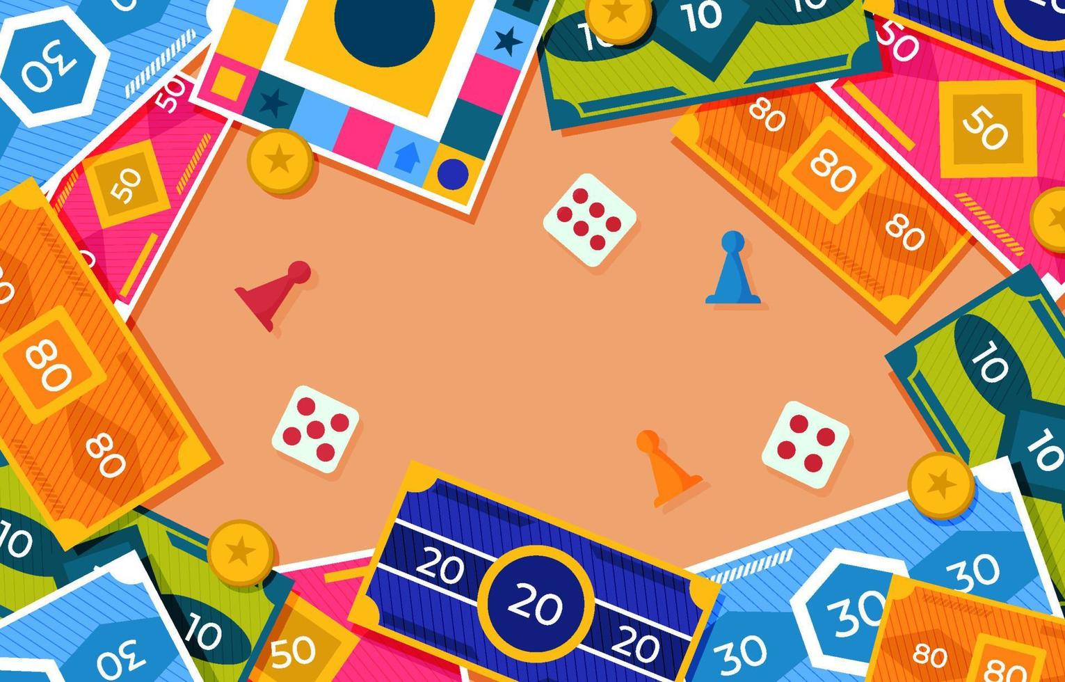 juegos dinero monopolio antecedentes vector