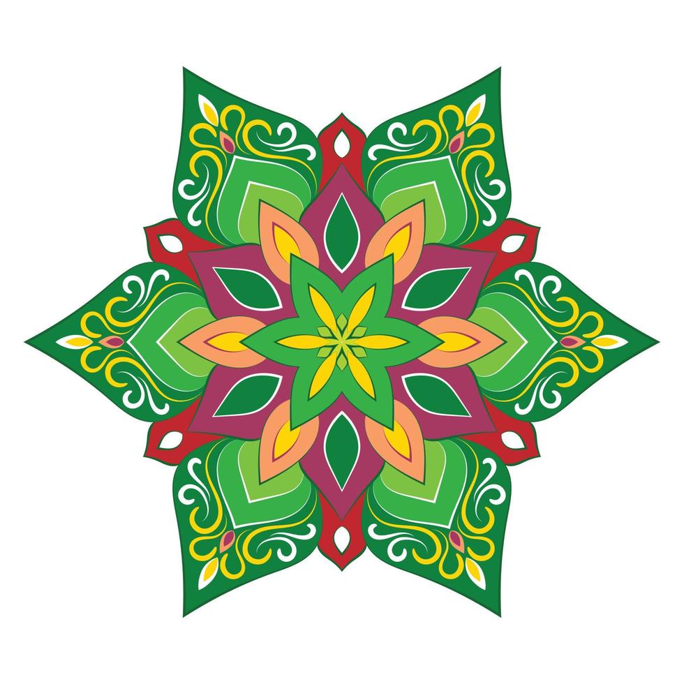 vistoso floral moderno mandala y flor antecedentes. vector