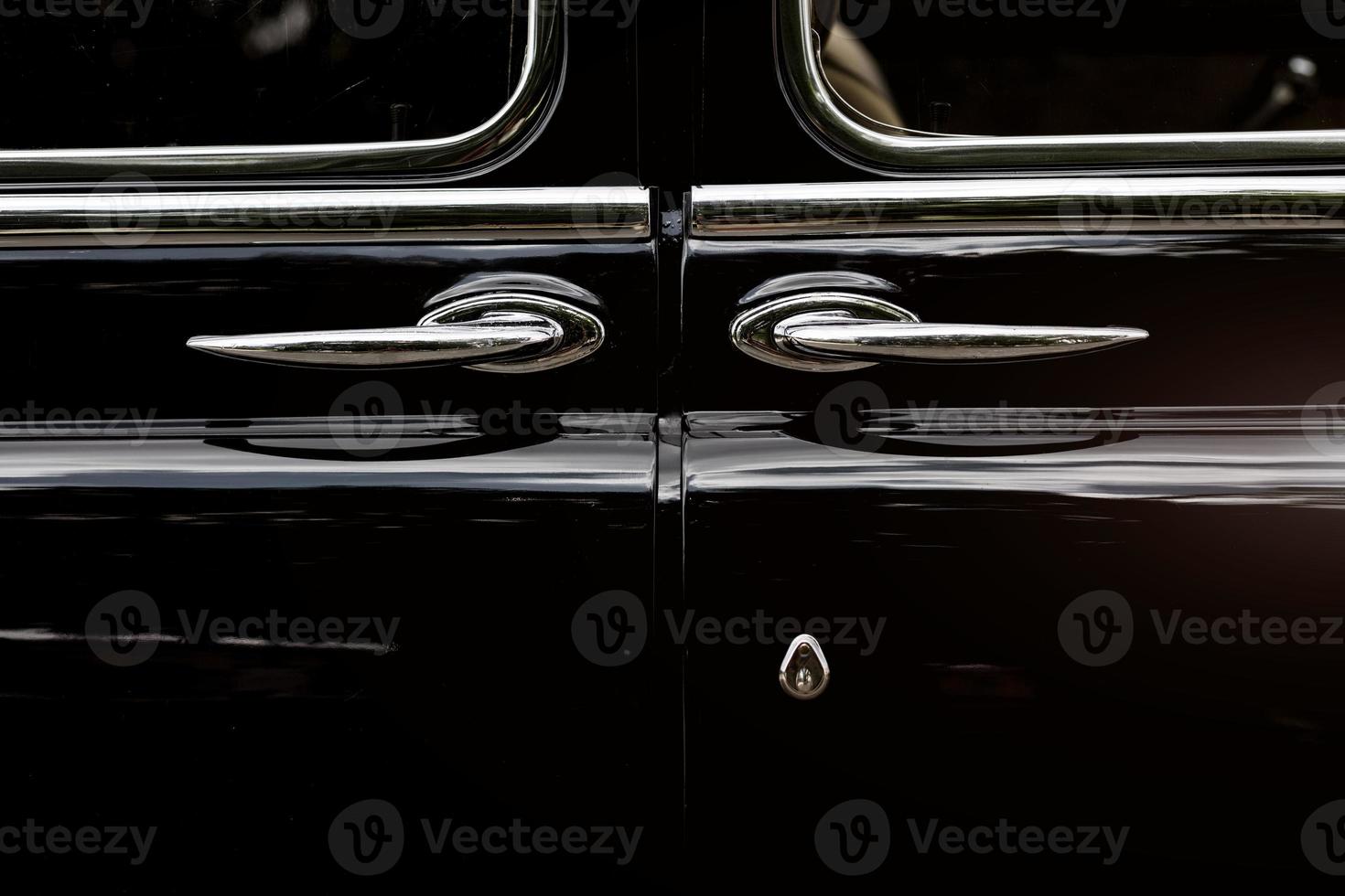 chrome details of retro car. photo