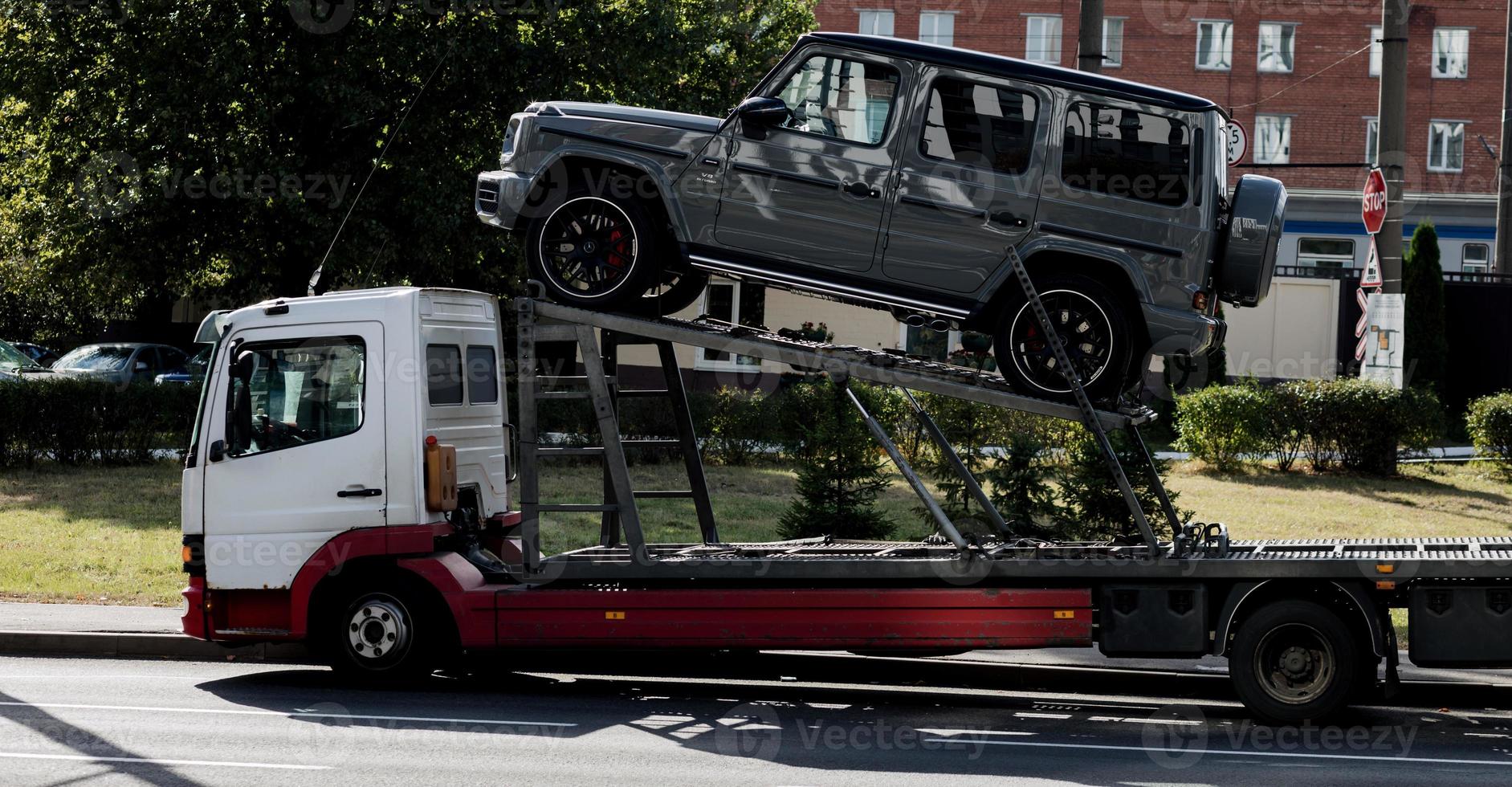 Loading Car For The Transportation photo