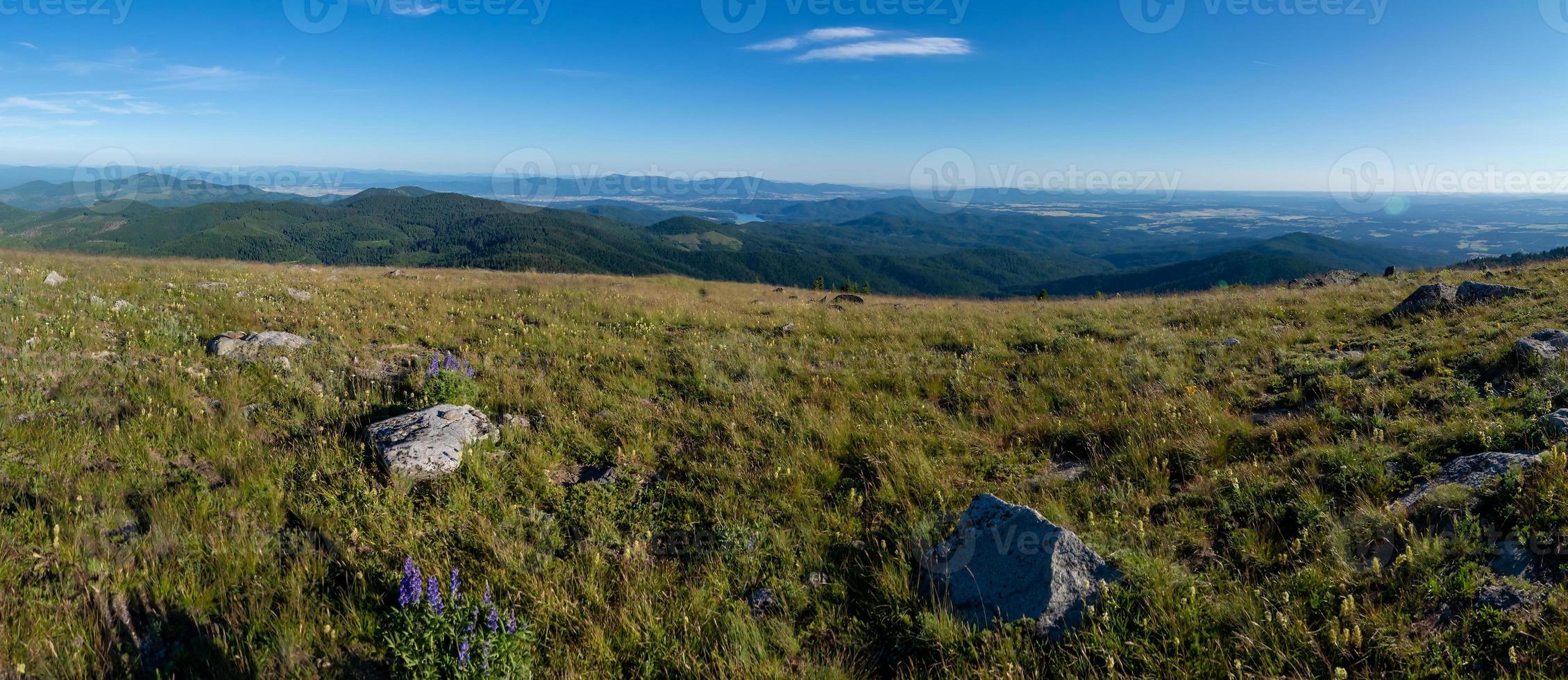 Beautiful scenic nature views at spokane mountain in washington state photo