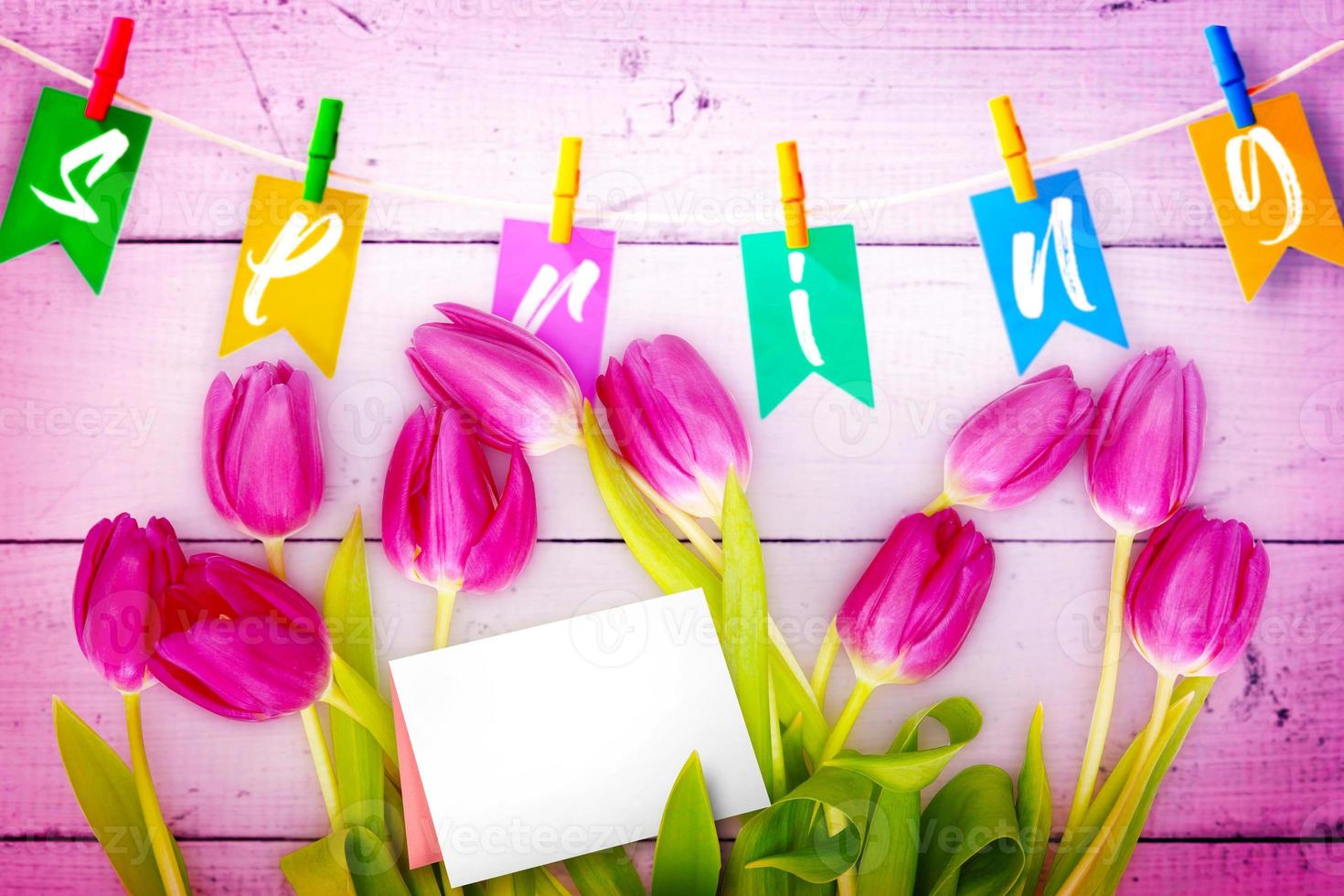 hermosos tulipanes. fondo de naturaleza primaveral para banner web y diseño de tarjetas. foto