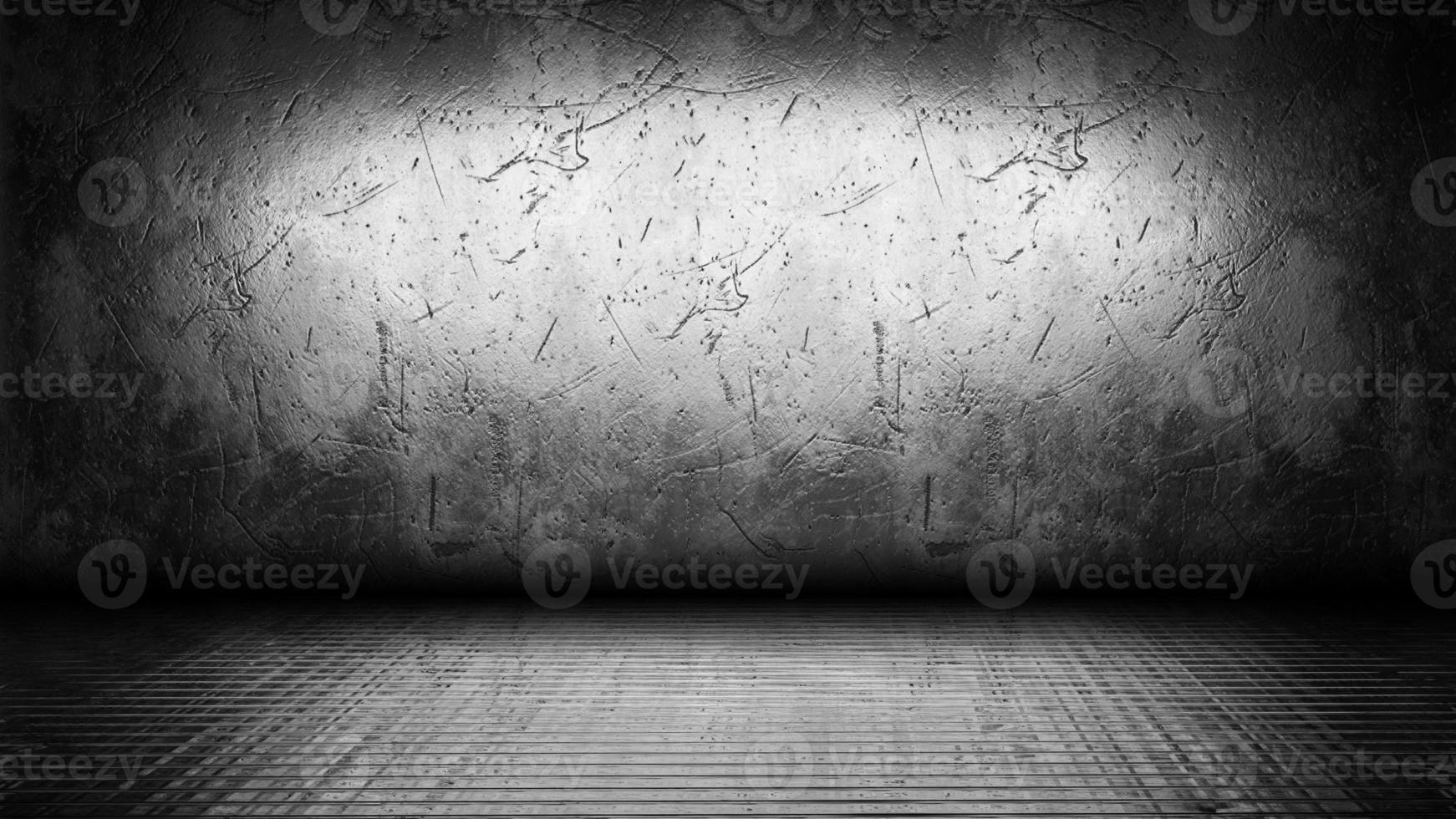 Grunge abstract room with urban metallic background. 3d rendering photo