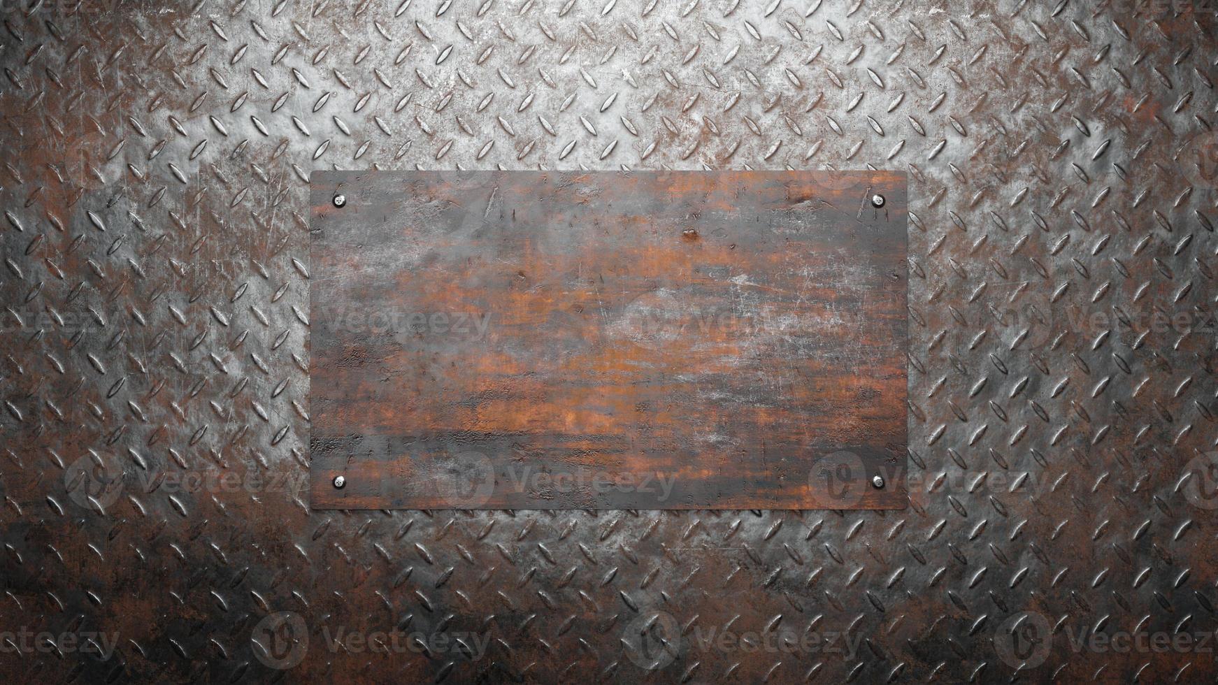 óxido desgastado y fondo de textura de acero rayado. ilustración 3d foto
