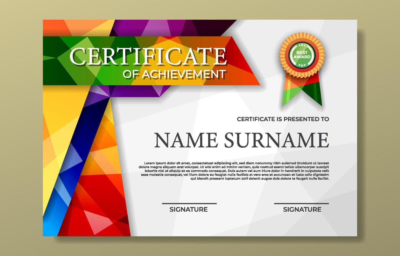 Creative Certificate Template vector