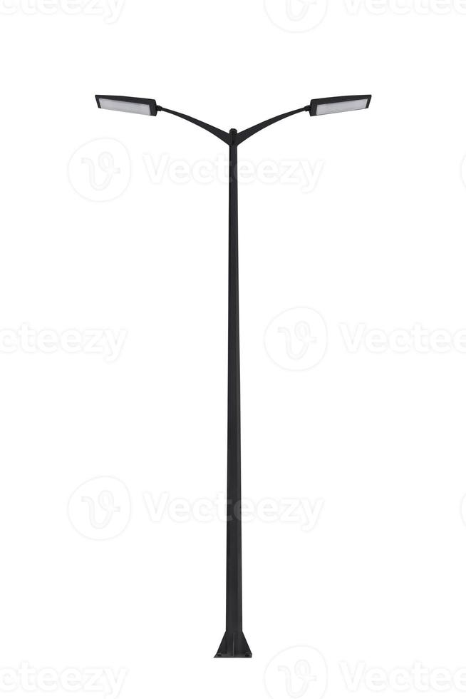 Street light pole isolated on a white background. photo