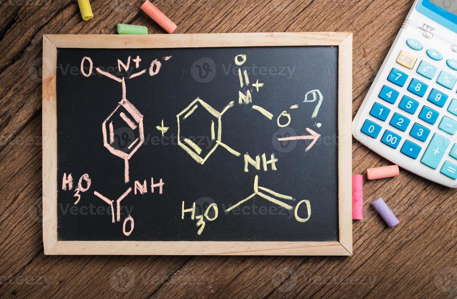 chemical bond on a blackboard photo