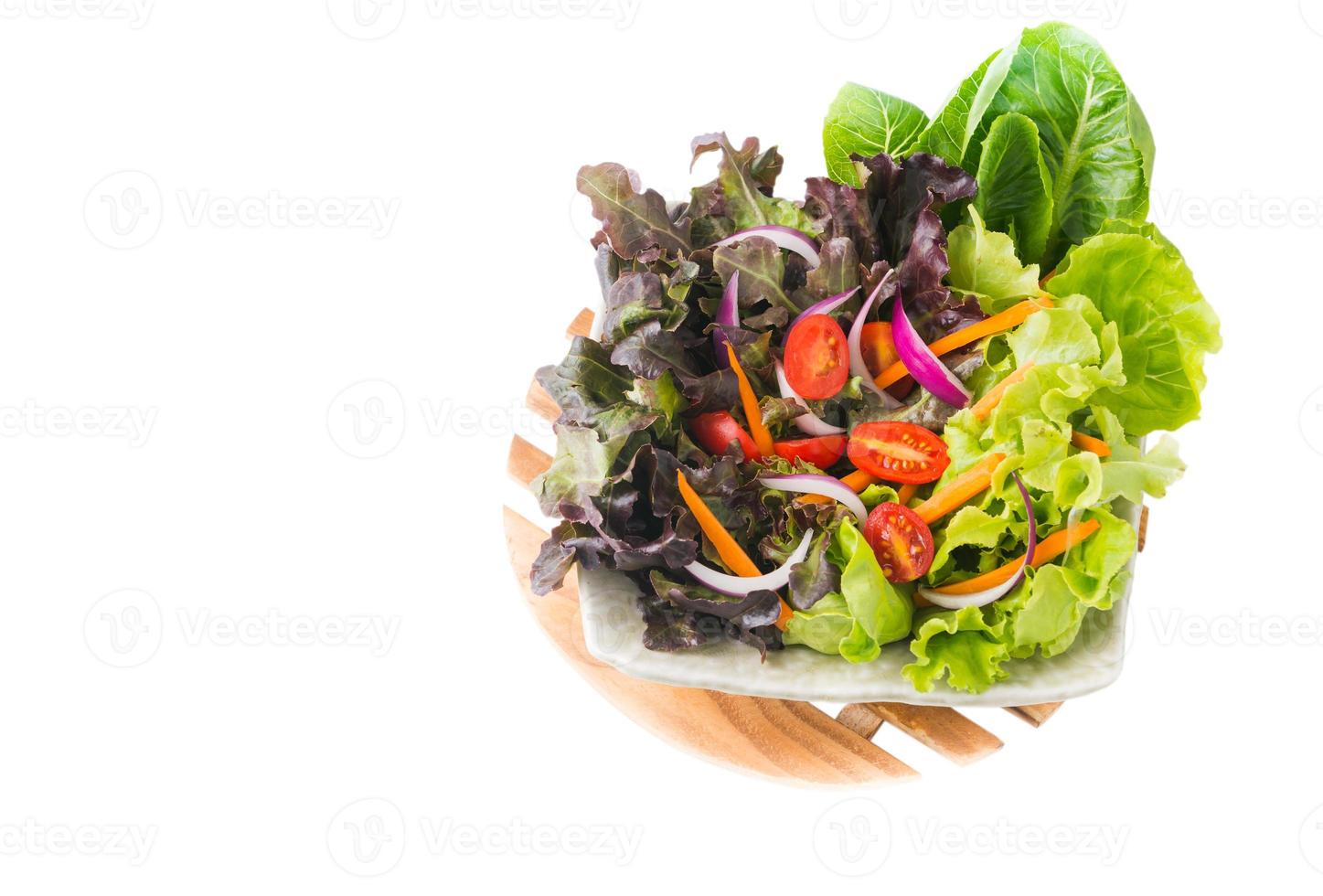 fresh vegetation salad isolated photo