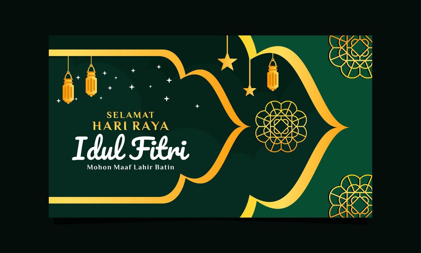 degradado hari raya idul Fitri bandera antecedentes modelo vector