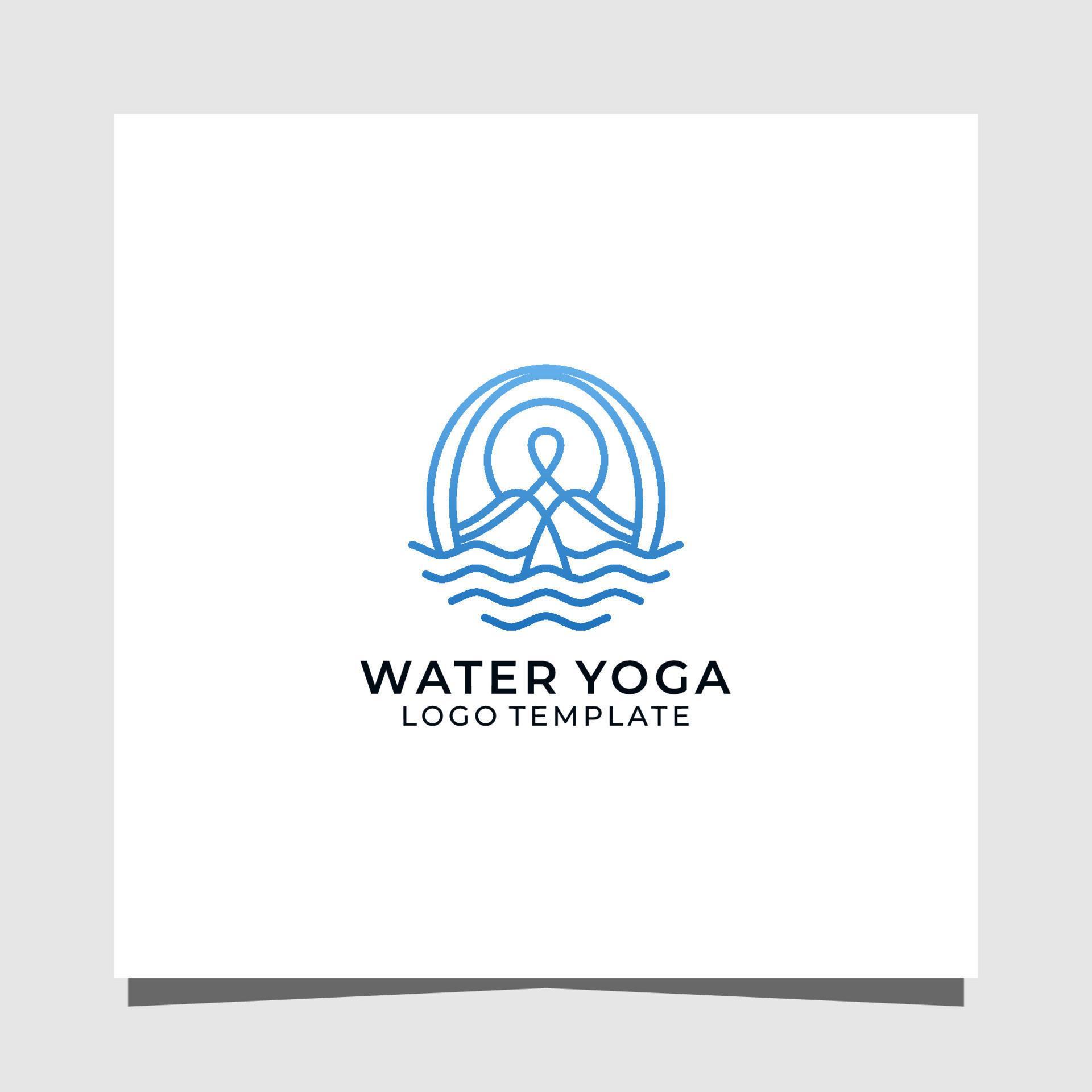 Water yoga premium logo design template 21451309 Vector Art at Vecteezy