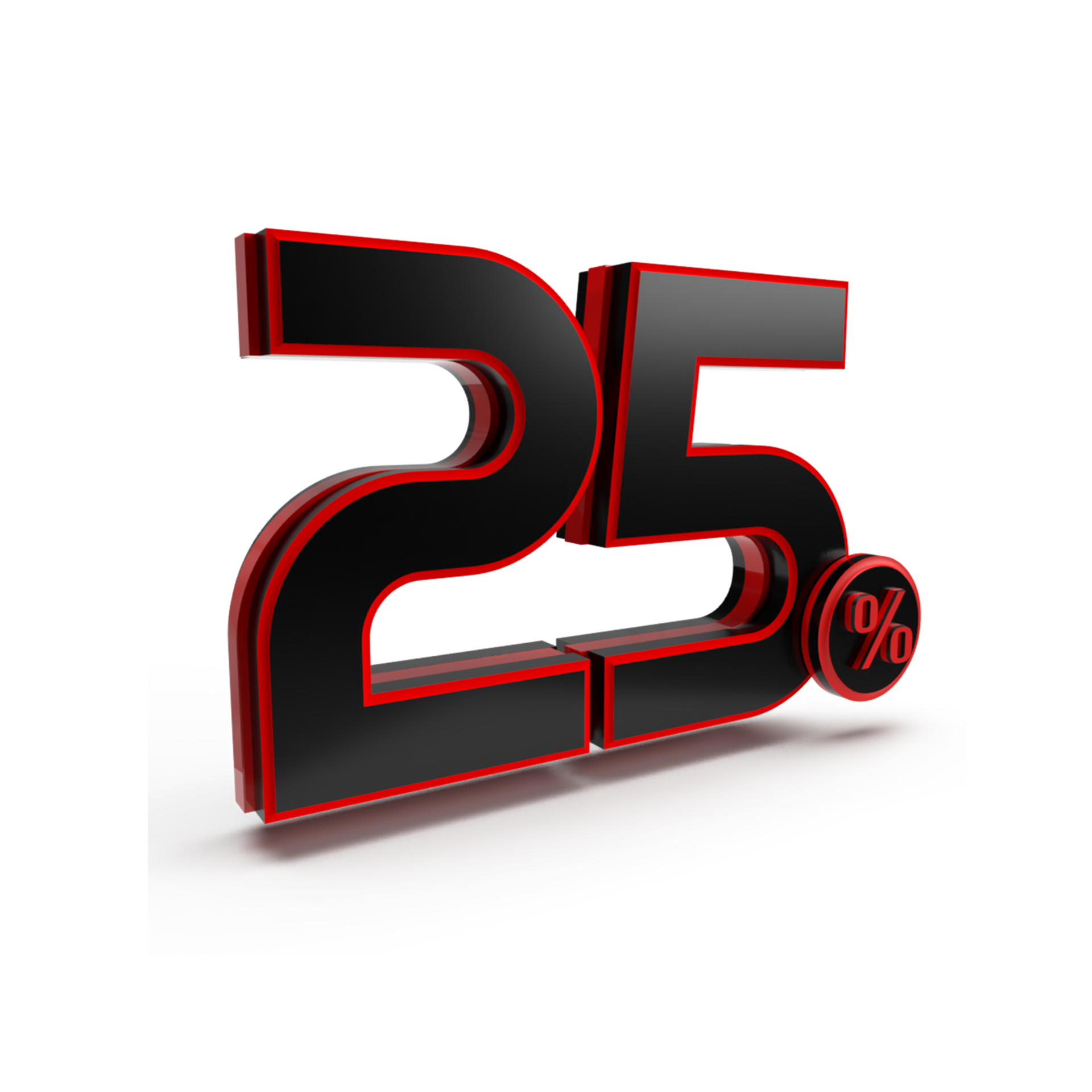 Free 3d Number 25 Percentage Red Black Sale Discount Sale Promo free-3d-number-25-percentage-red-black-sale-discount-sale-promo