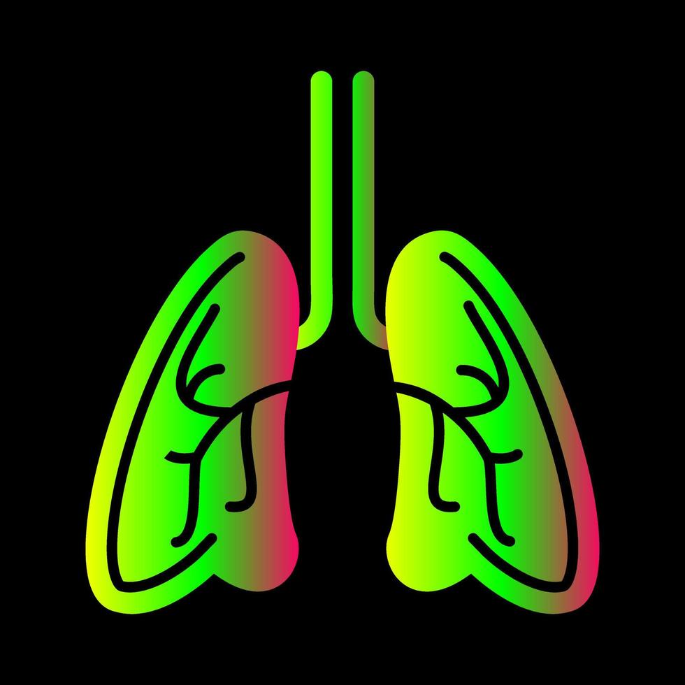 icono de vector de pulmones