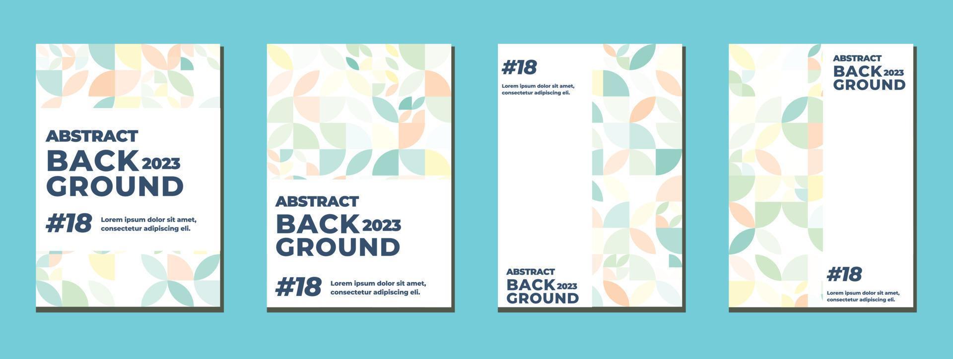 Simple geometric abstract company identity A4 vector design layout collection.