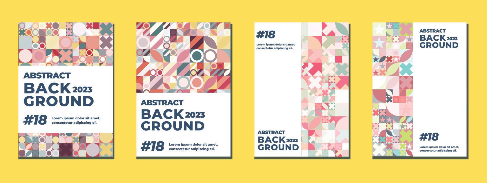 Abstract geometric pattern for wallpaper, background, wall decor, cover, print, card, branding. Vector illustration.