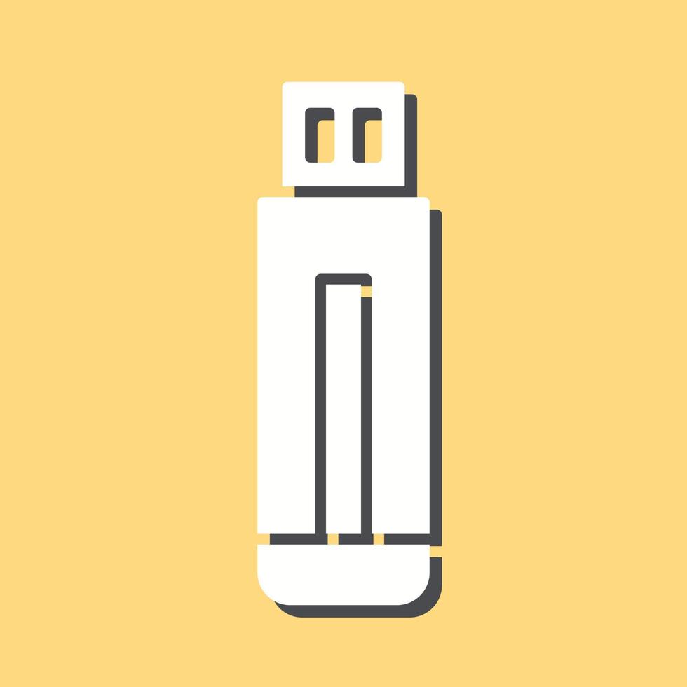 icono de vector de unidad usb único