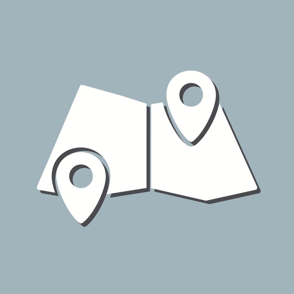 Folded Map Vector Icon