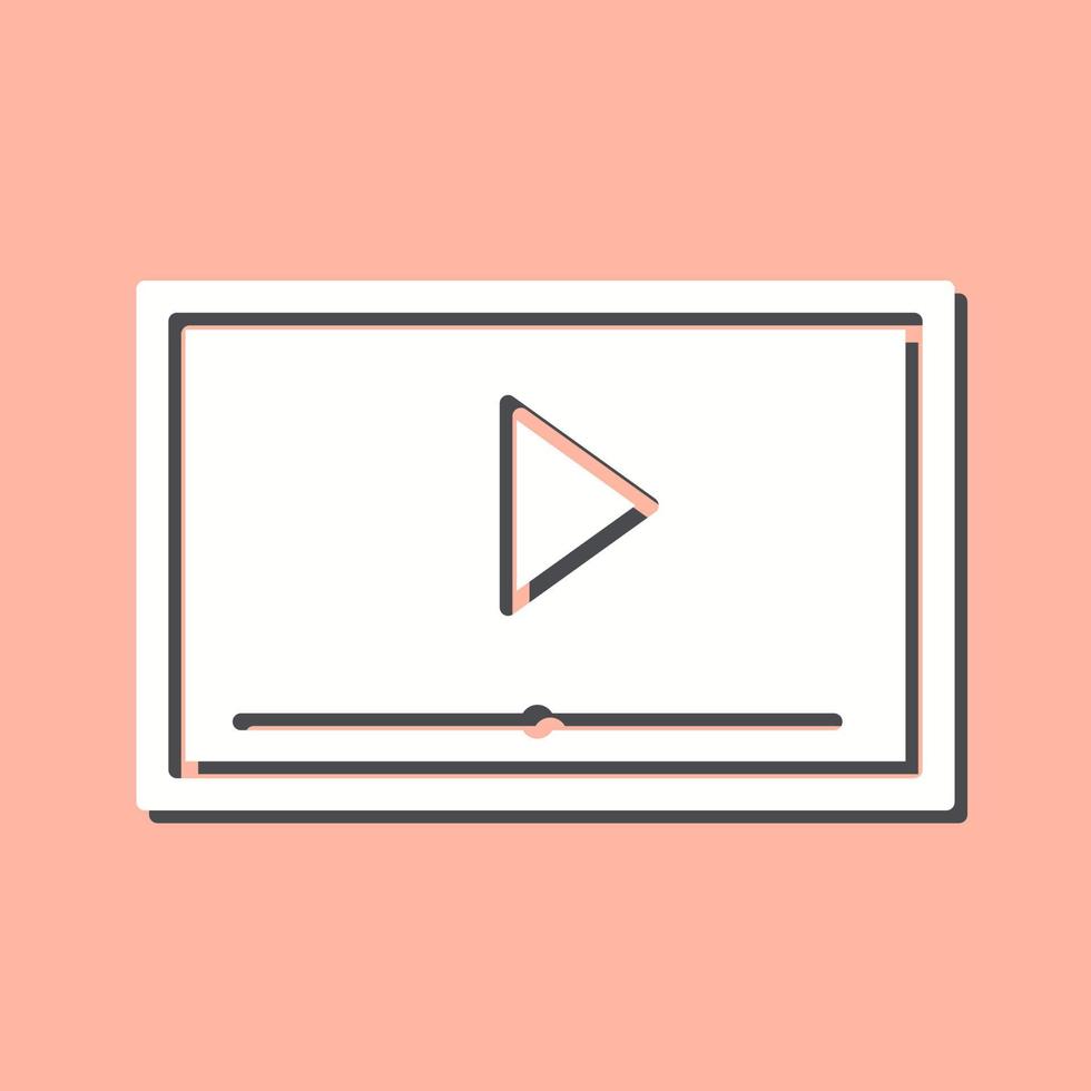 Video Screening Vector Icon