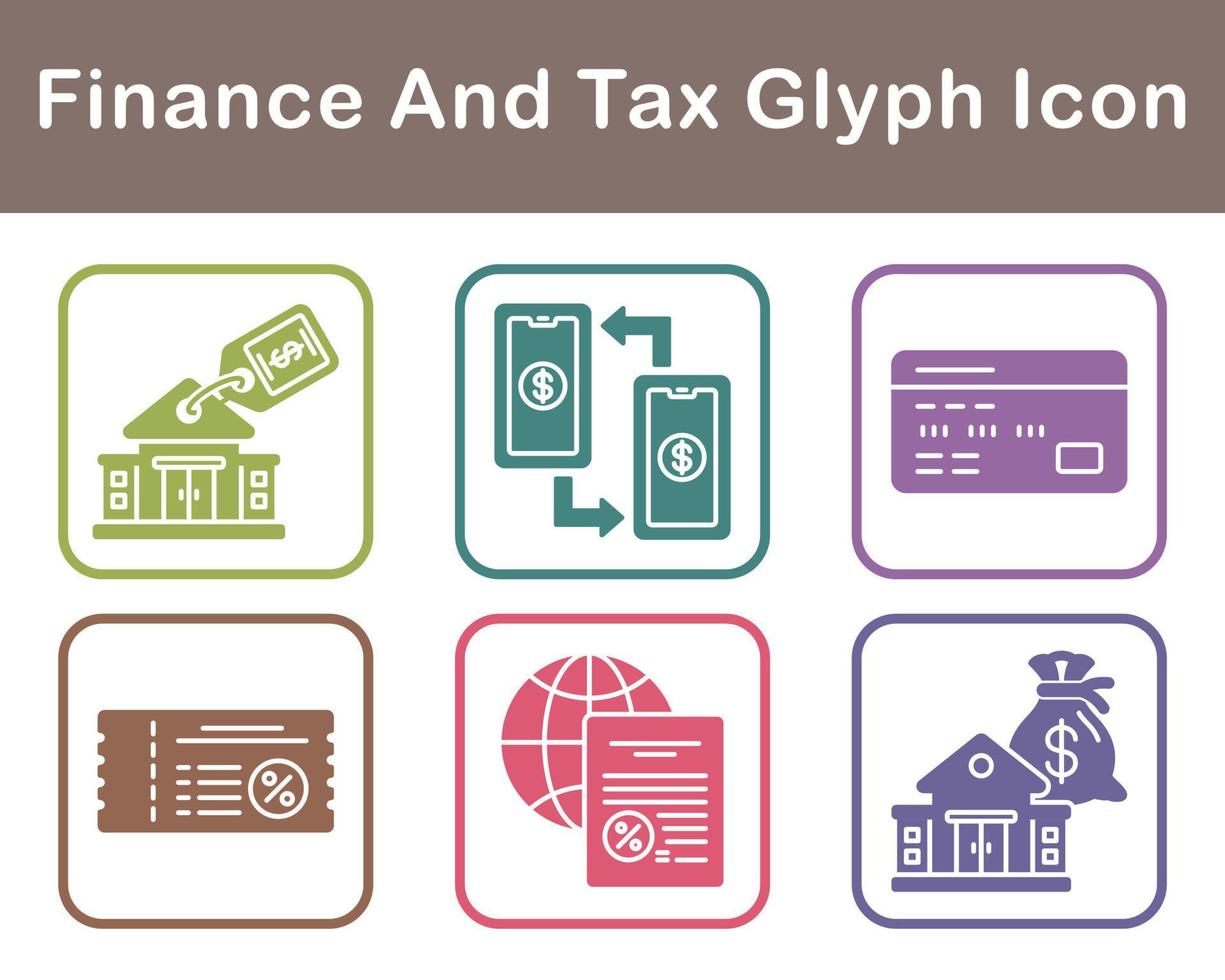 Finance And Tax Vector Icon Set