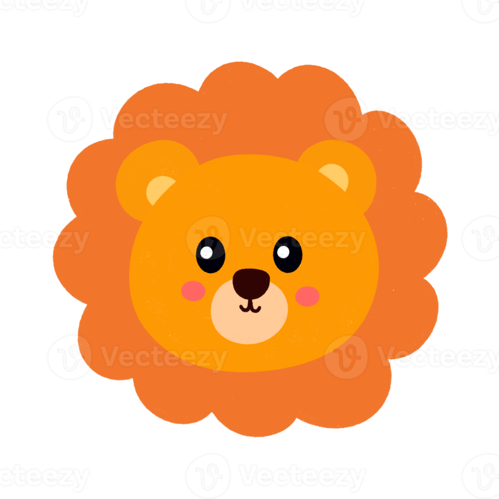Cute lion head Icon. 21454154 PNG