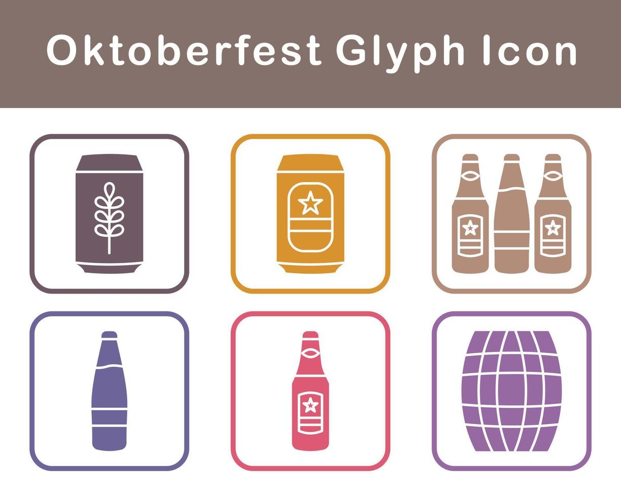 Oktoberfest vector icono conjunto