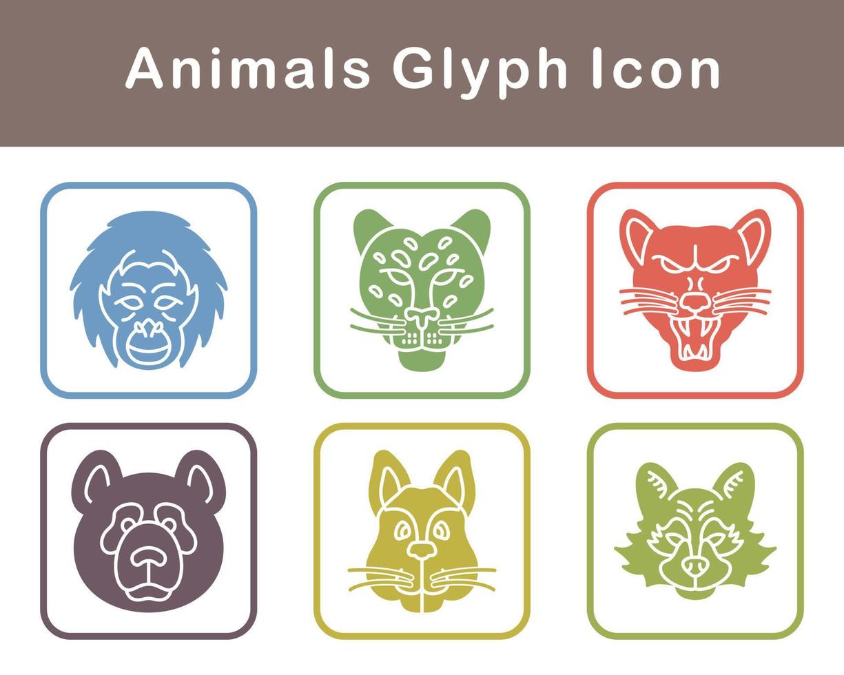 animales vector icono conjunto