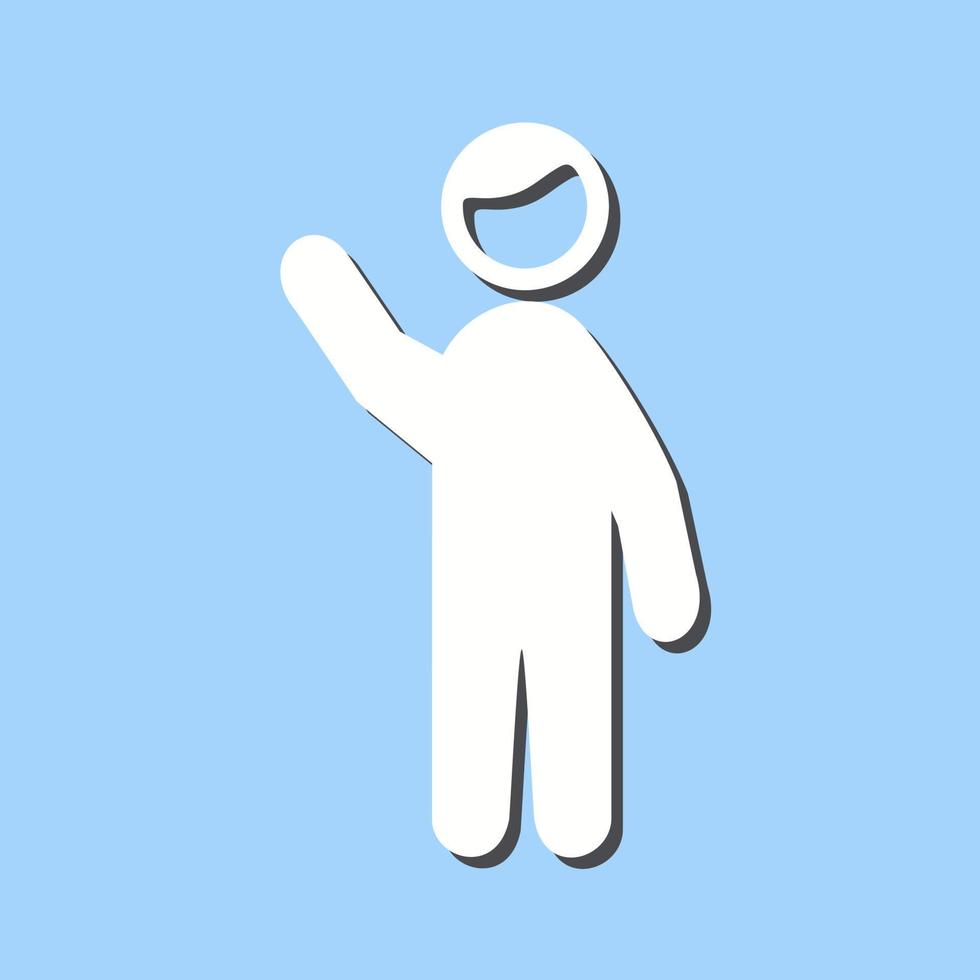 Waving to people Glyph Vector Icon